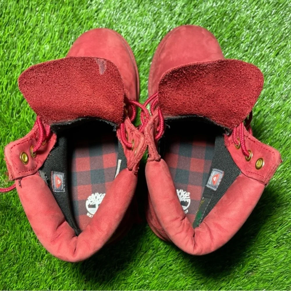 Timberland red suede
